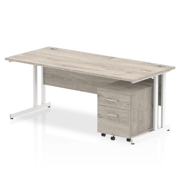 Pulse 1800mm Cantilever Straight Desk With Mobile Pedestal - Image 7
