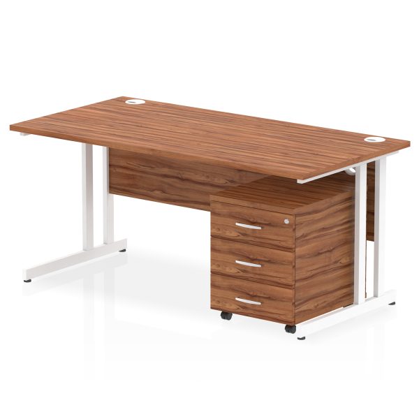 Pulse 1600mm Cantilever Straight Desk With Mobile Pedestal - Image 20