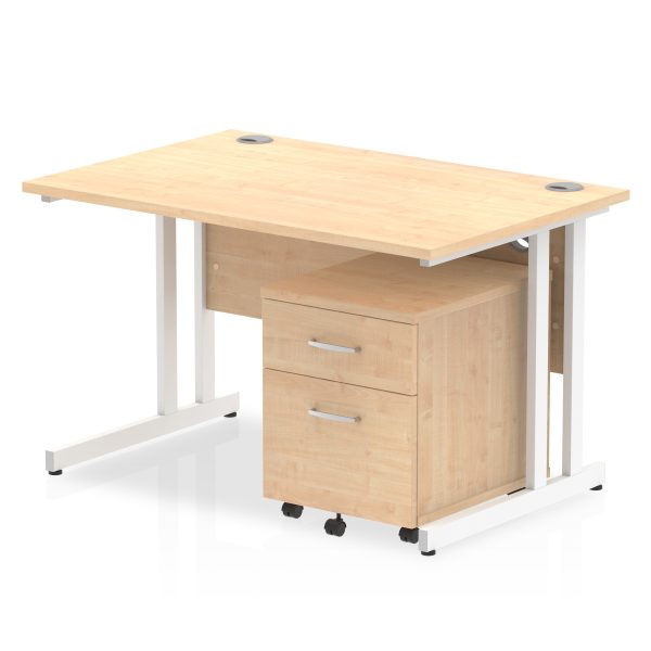 Pulse 1200mm Cantilever Straight Desk With Mobile Pedestal - Image 11