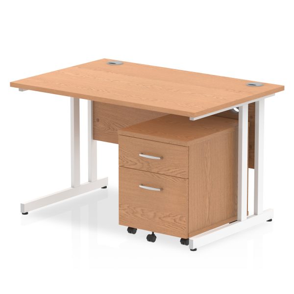 Pulse 1200mm Cantilever Straight Desk With Mobile Pedestal - Image 15