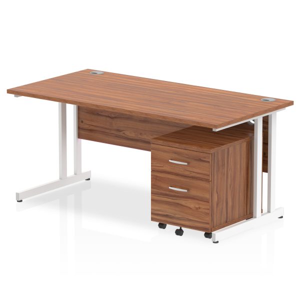 Pulse 1600mm Cantilever Straight Desk With Mobile Pedestal - Image 19