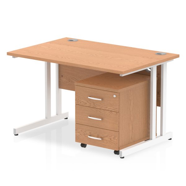Pulse 1200mm Cantilever Straight Desk With Mobile Pedestal - Image 16