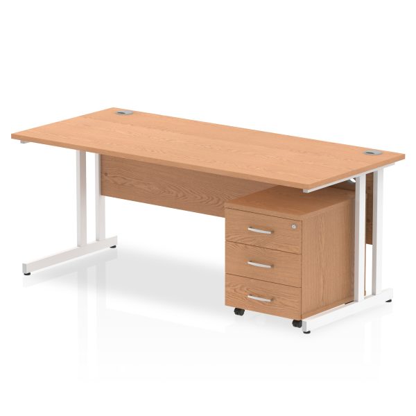 Pulse 1800mm Cantilever Straight Desk With Mobile Pedestal - Image 16