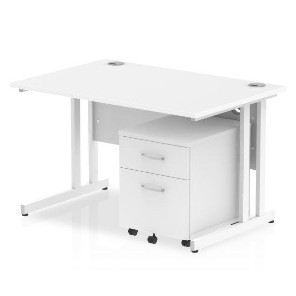 Pulse 1200mm Cantilever Straight Desk With Mobile Pedestal - Image 23