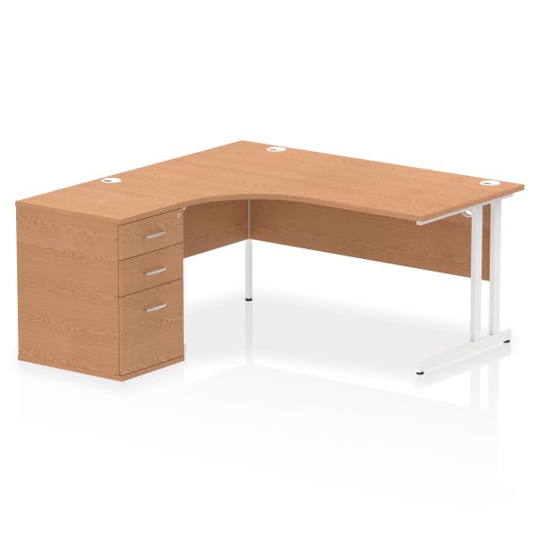 Pulse 1600mm Cantilever Left Crescent Desk Workstation - Image 21