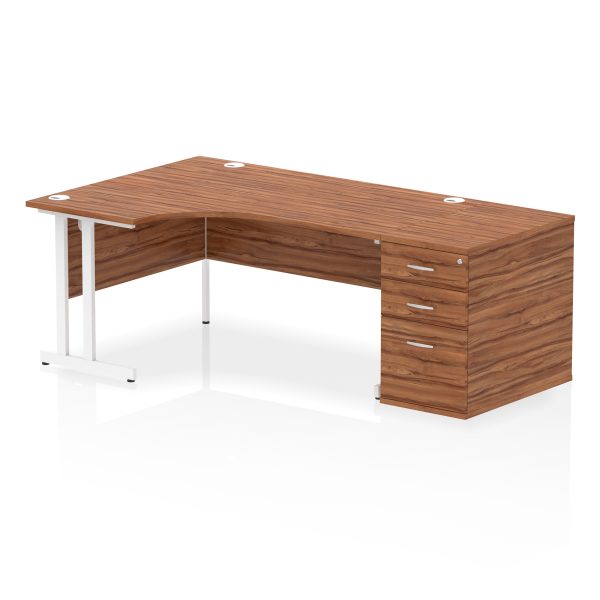 Pulse 1600mm Cantilever Left Crescent Desk Workstation - Image 30
