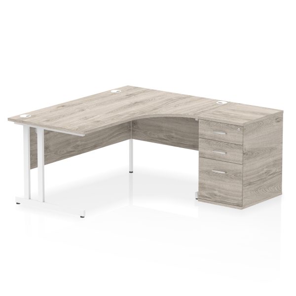 Pulse 1600mm Cantilever Right Crescent Desk Workstation - Image 9