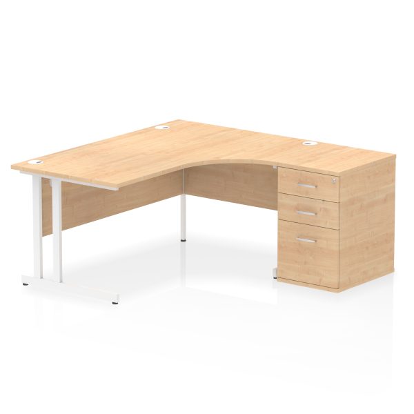 Pulse 1600mm Cantilever Right Crescent Desk Workstation - Image 15