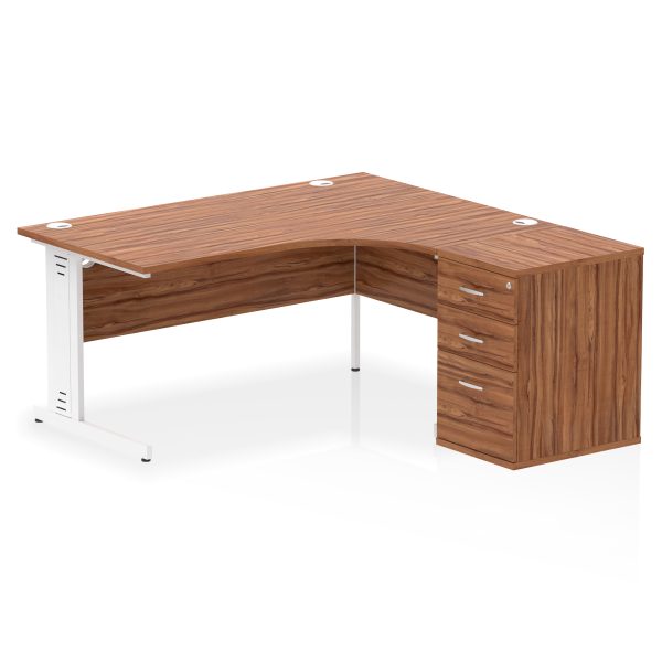 Pulse 1600mm Cable Managed Right Crescent Desk Workstation - Image 27