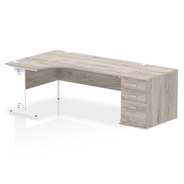 Pulse 1800mm Cable Managed Left Crescent Desk Workstation - Image 12