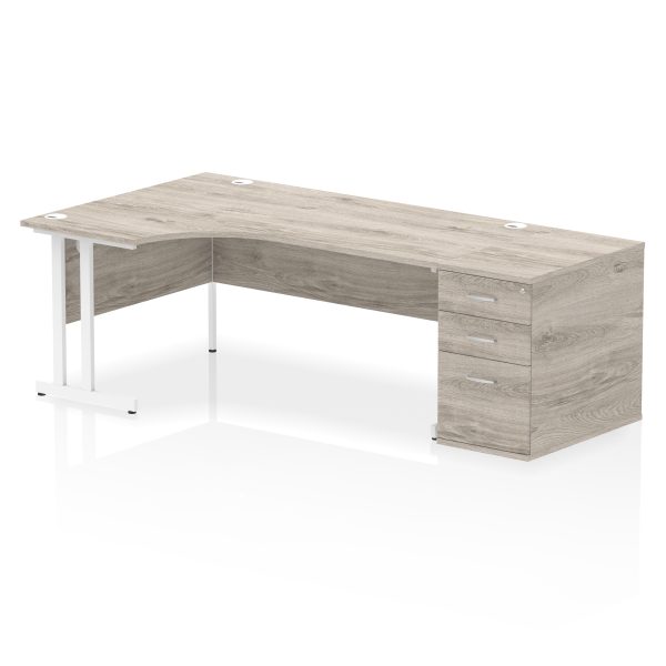 Pulse 1800mm Cantilever Left Crescent Desk Workstation - Image 12