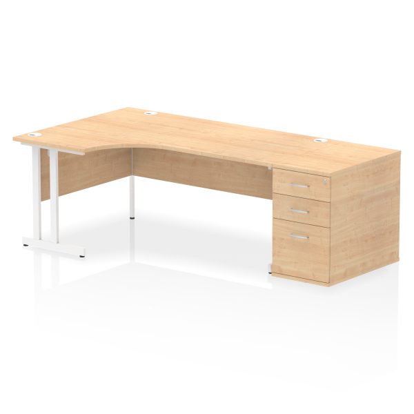 Pulse 1800mm Cantilever Left Crescent Desk Workstation - Image 18