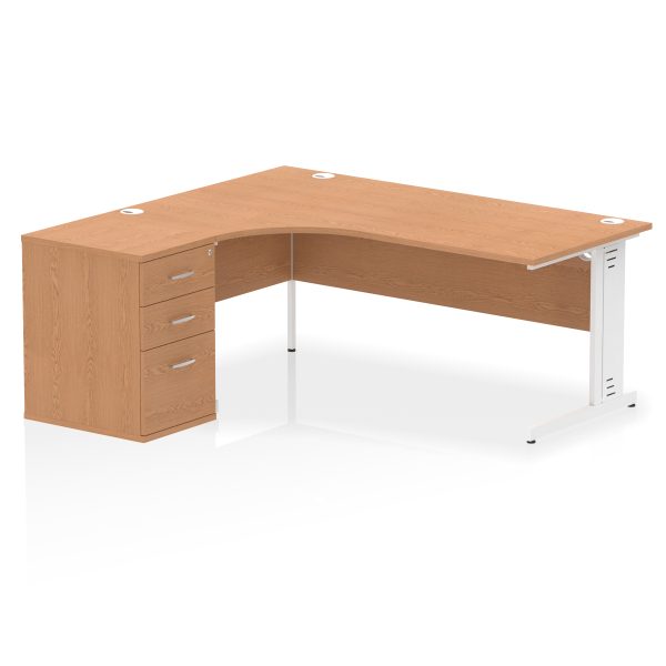 Pulse 1800mm Cable Managed Left Crescent Desk Workstation - Image 21