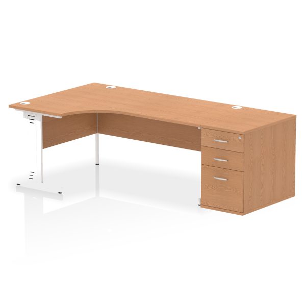 Pulse 1800mm Cable Managed Left Crescent Desk Workstation - Image 24