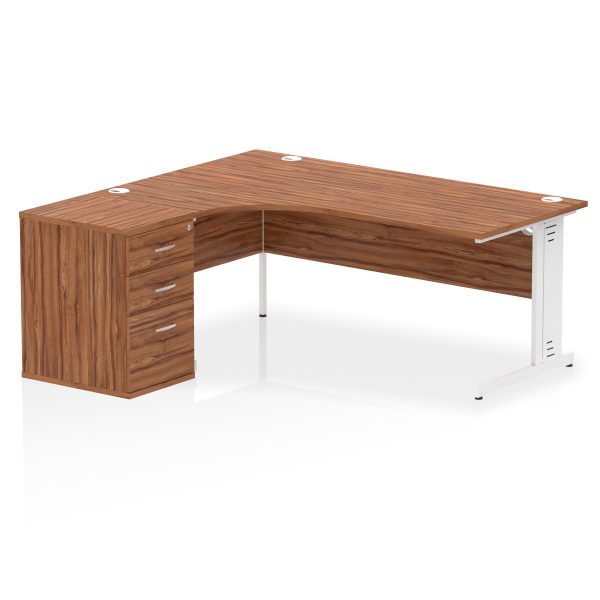 Pulse 1800mm Cable Managed Left Crescent Desk Workstation - Image 27