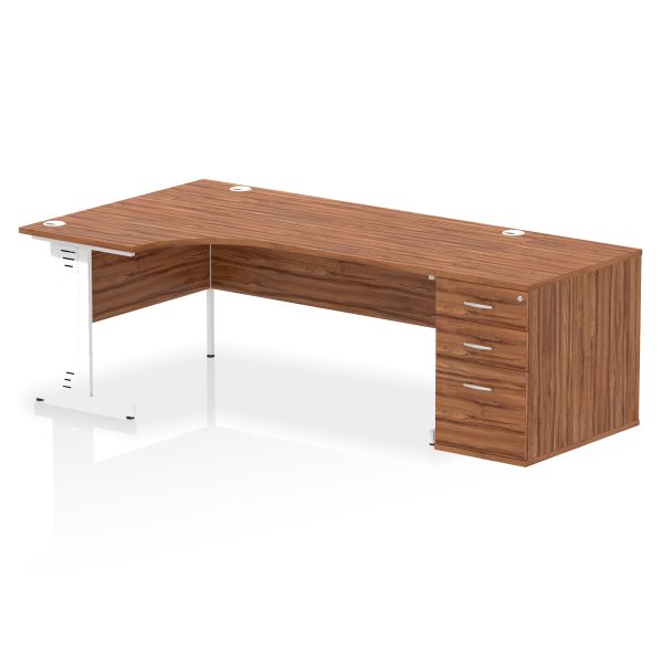 Pulse 1800mm Cable Managed Left Crescent Desk Workstation - Image 30