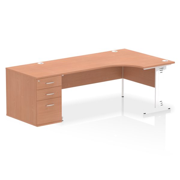 Pulse 1800mm Cable Managed Right Crescent Desk Workstation - Image 6