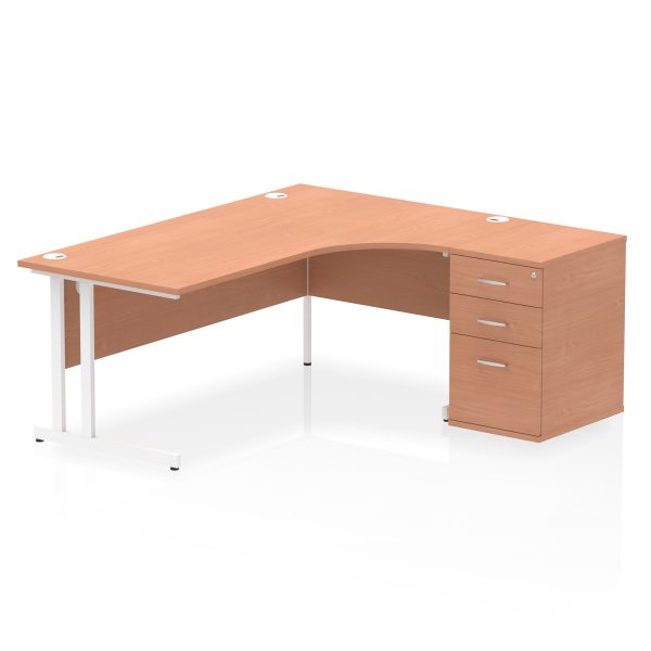 Pulse 1800mm Cantilever Right Crescent Desk Workstation - Image 3
