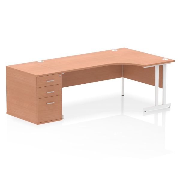 Pulse 1800mm Cantilever Right Crescent Desk Workstation - Image 6
