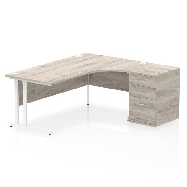 Pulse 1800mm Cantilever Right Crescent Desk Workstation - Image 9