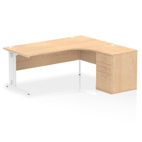 Pulse 1800mm Cable Managed Right Crescent Desk Workstation - Image 15