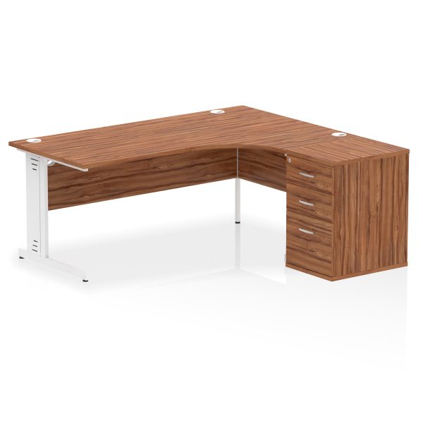 Pulse 1800mm Cable Managed Right Crescent Desk Workstation - Image 27