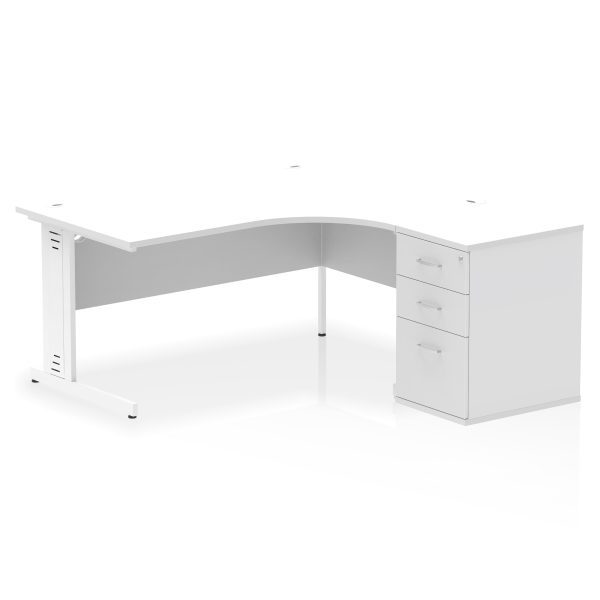 Pulse 1600mm Cable Managed Right Crescent Desk Workstation - Image 33