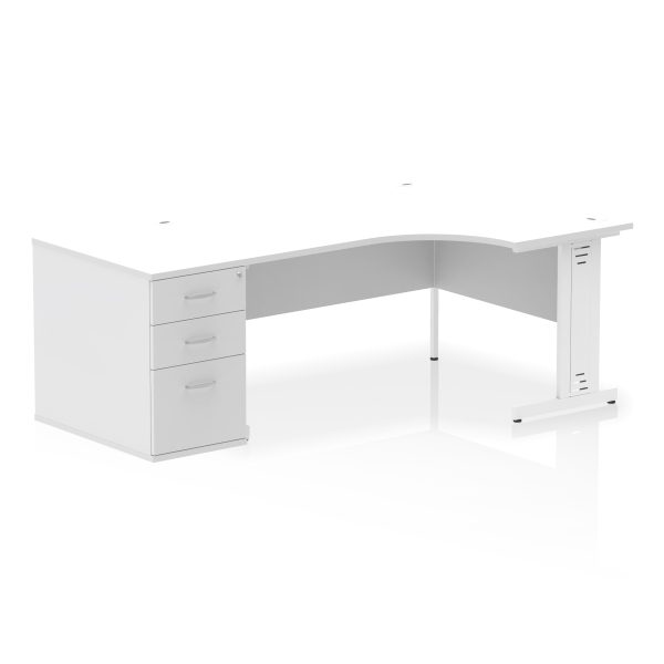 Pulse 1600mm Cable Managed Right Crescent Desk Workstation - Image 36