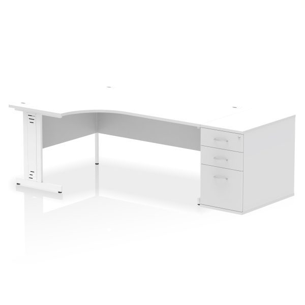 Pulse 1800mm Cable Managed Left Crescent Desk Workstation - Image 36