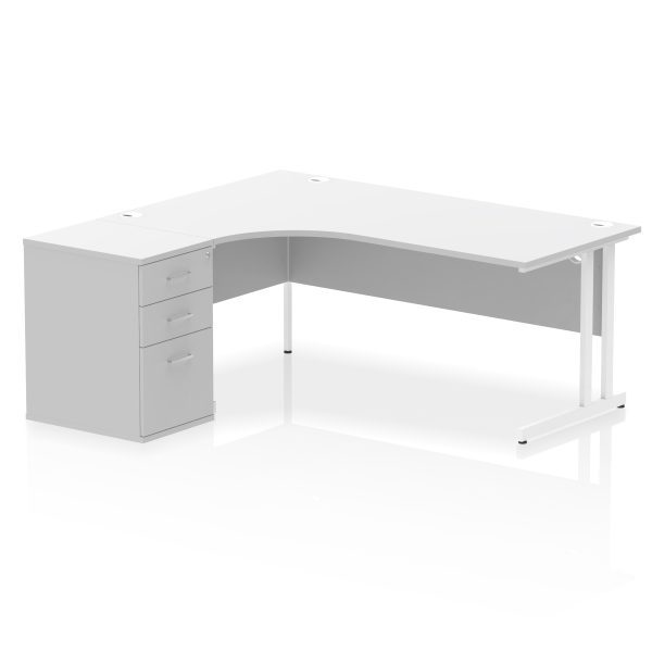 Pulse 1800mm Cantilever Left Crescent Desk Workstation - Image 33
