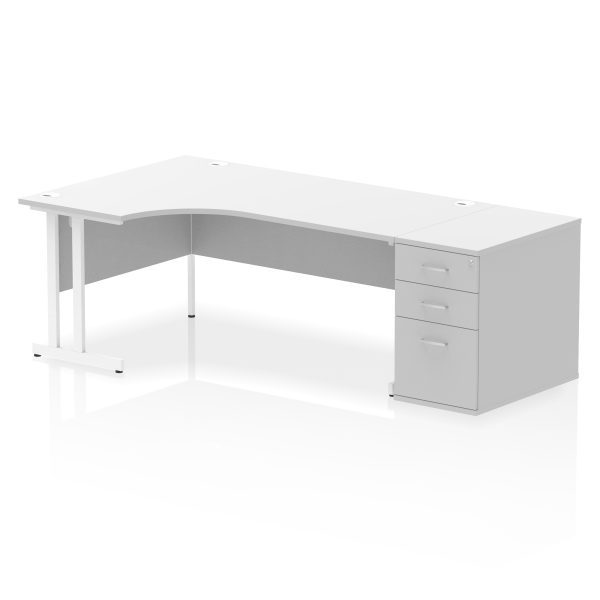 Pulse 1800mm Cantilever Left Crescent Desk Workstation - Image 36