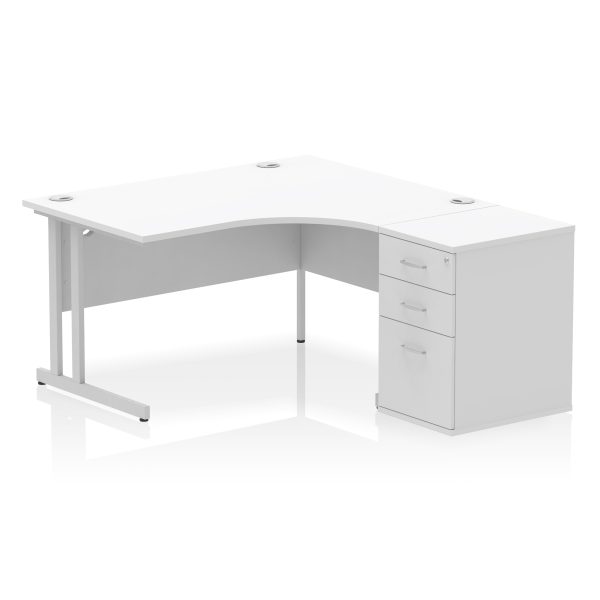Pulse 1400mm Cantilever Right Crescent Desk Workstation - Image 31