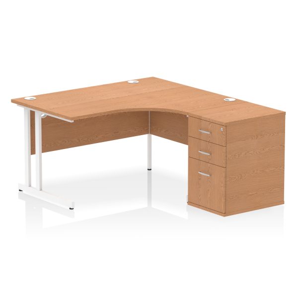 Pulse 1400mm Cantilever Right Crescent Desk Workstation - Image 20