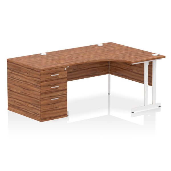 Pulse 1400mm Cantilever Right Crescent Desk Workstation - Image 29