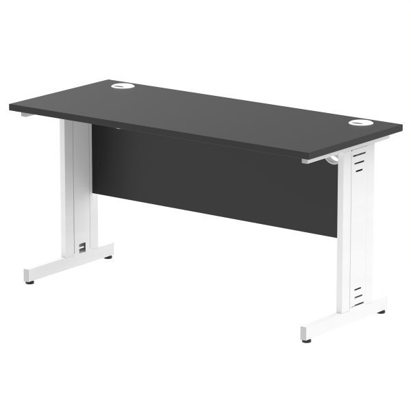 Pulse 1400mm Slimline Desk Cable Managed Leg - Image 14