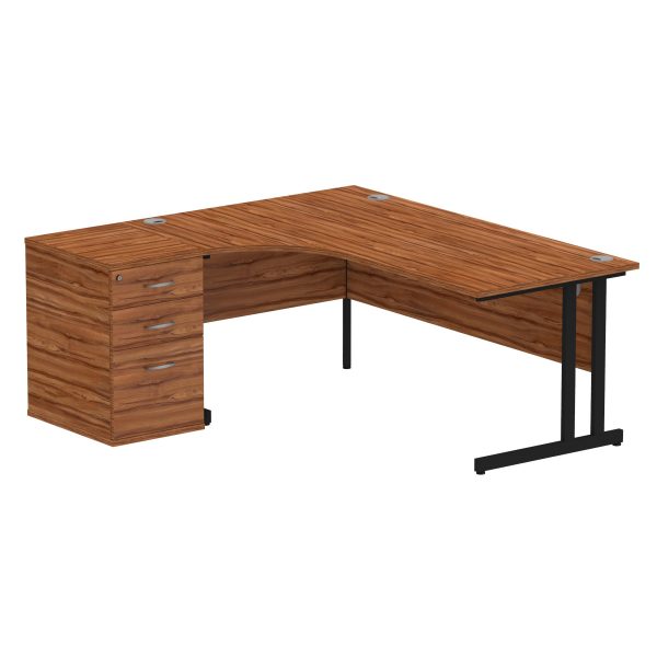 Pulse 1800mm Cantilever Left Crescent Desk Workstation - Image 25