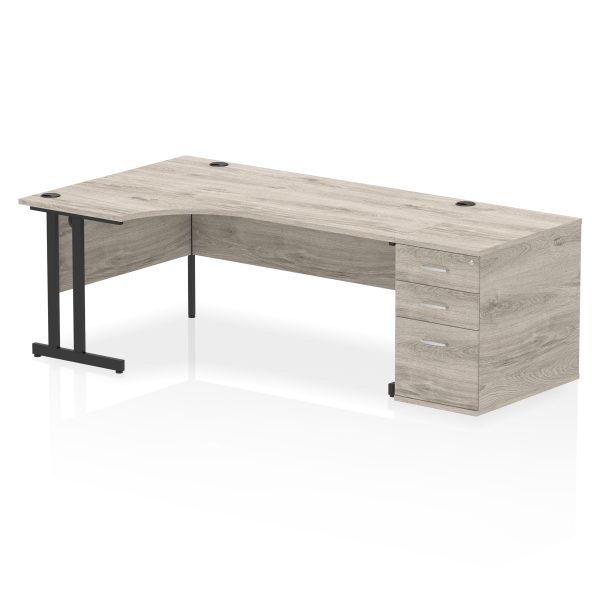Pulse 1800mm Cantilever Left Crescent Desk Workstation - Image 10