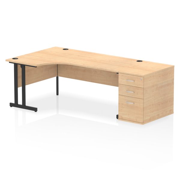 Pulse 1800mm Cantilever Left Crescent Desk Workstation - Image 16