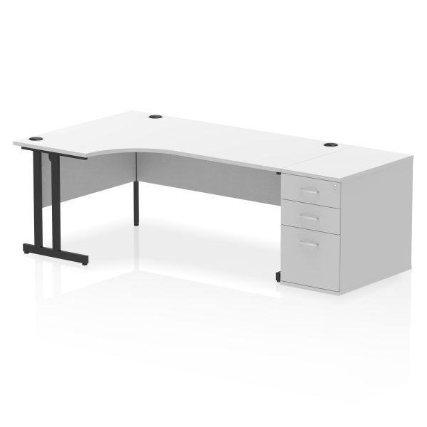 Pulse 1800mm Cantilever Left Crescent Desk Workstation - Image 34