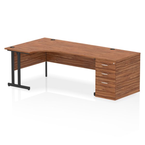 Pulse 1800mm Cantilever Left Crescent Desk Workstation - Image 28