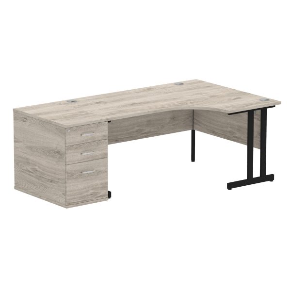 Pulse 1600mm Cantilever Right Crescent Desk Workstation - Image 10
