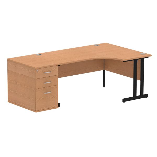 Pulse 1600mm Cantilever Right Crescent Desk Workstation - Image 22