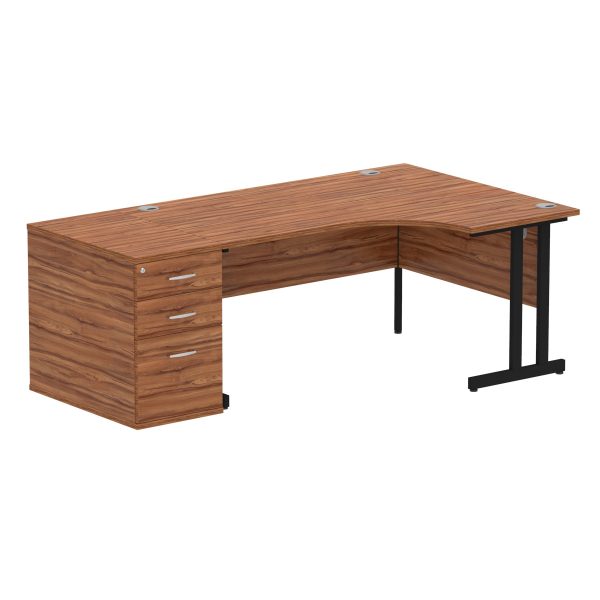 Pulse 1600mm Cantilever Right Crescent Desk Workstation - Image 28