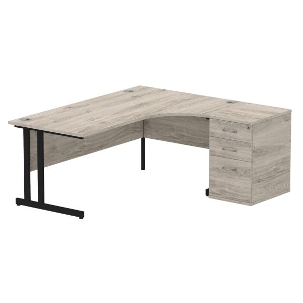 Pulse 1800mm Cantilever Right Crescent Desk Workstation - Image 7