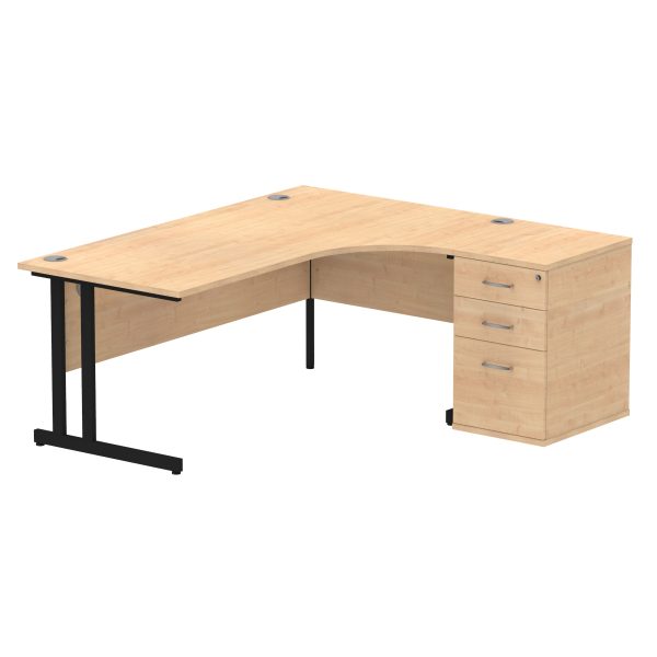 Pulse 1800mm Cantilever Right Crescent Desk Workstation - Image 13