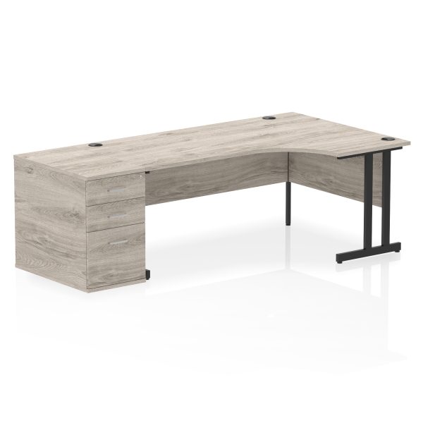 Pulse 1800mm Cantilever Right Crescent Desk Workstation - Image 10