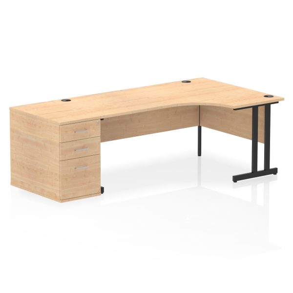 Pulse 1800mm Cantilever Right Crescent Desk Workstation - Image 16