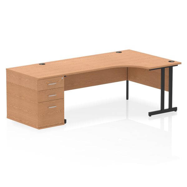 Pulse 1800mm Cantilever Right Crescent Desk Workstation - Image 22