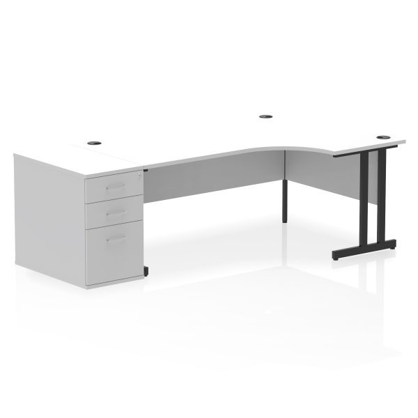 Pulse 1800mm Cantilever Right Crescent Desk Workstation - Image 34