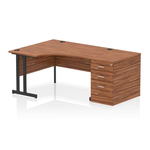 Pulse 1400mm Cantilever Left Crescent Desk Workstation - Image 30